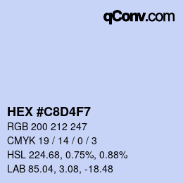 Color code: HEX #C8D4F7 | qconv.com