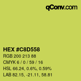 Color code: HEX #C8D558 | qconv.com