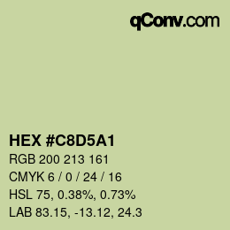 Color code: HEX #C8D5A1 | qconv.com