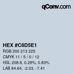 Color code: HEX #C8D5E1 | qconv.com