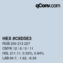 Color code: HEX #C8D5E3 | qconv.com