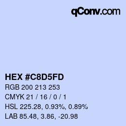 カラーコード: HEX #C8D5FD | qconv.com