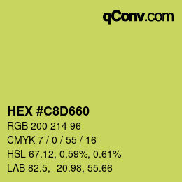 Color code: HEX #C8D660 | qconv.com