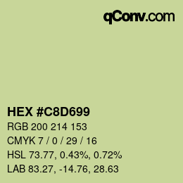 Color code: HEX #C8D699 | qconv.com