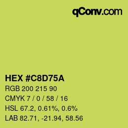 Color code: HEX #C8D75A | qconv.com