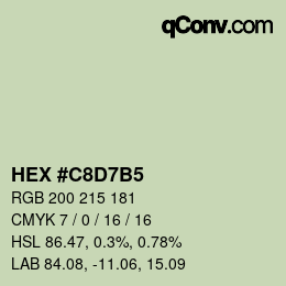 Color code: HEX #C8D7B5 | qconv.com