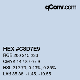 Color code: HEX #C8D7E9 | qconv.com