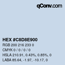 Color code: HEX #C8D8E900 | qconv.com
