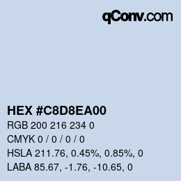 Color code: HEX #C8D8EA00 | qconv.com