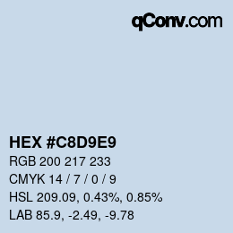 Color code: HEX #C8D9E9 | qconv.com