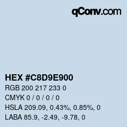 Color code: HEX #C8D9E900 | qconv.com