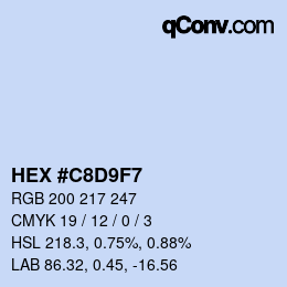 Color code: HEX #C8D9F7 | qconv.com
