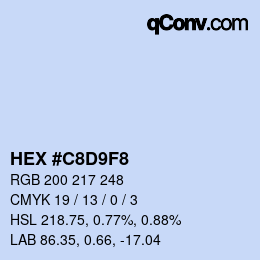 カラーコード: HEX #C8D9F8 | qconv.com