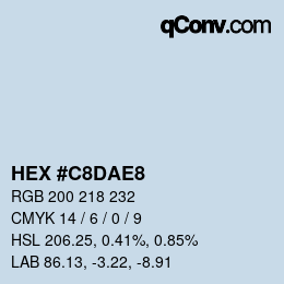 カラーコード: HEX #C8DAE8 | qconv.com