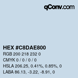 Color code: HEX #C8DAE800 | qconv.com