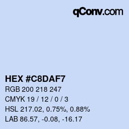 Color code: HEX #C8DAF7 | qconv.com