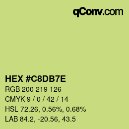 Color code: HEX #C8DB7E | qconv.com