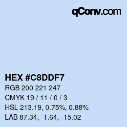 Color code: HEX #C8DDF7 | qconv.com