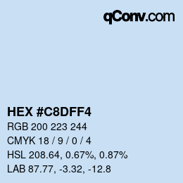 Color code: HEX #C8DFF4 | qconv.com
