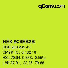 Color code: HEX #C8EB2B | qconv.com