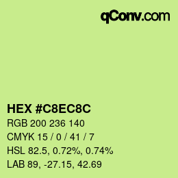 Color code: HEX #C8EC8C | qconv.com
