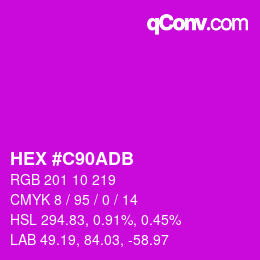 Color code: HEX #C90ADB | qconv.com