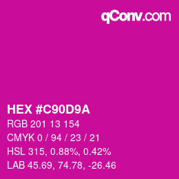 Color code: HEX #C90D9A | qconv.com
