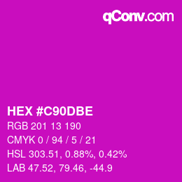 Color code: HEX #C90DBE | qconv.com