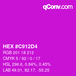 Color code: HEX #C912D4 | qconv.com