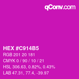 Color code: HEX #C914B5 | qconv.com