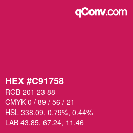 Color code: HEX #C91758 | qconv.com