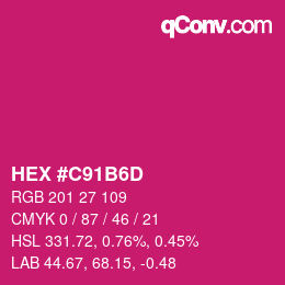 Color code: HEX #C91B6D | qconv.com