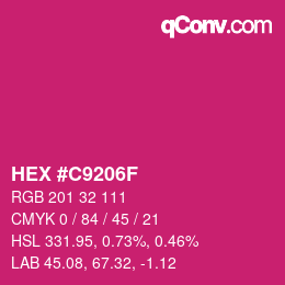 Color code: HEX #C9206F | qconv.com