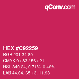 Color code: HEX #C92259 | qconv.com