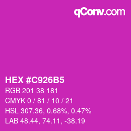 Color code: HEX #C926B5 | qconv.com