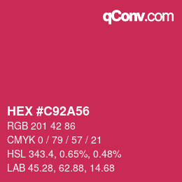 Color code: HEX #C92A56 | qconv.com