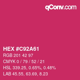 Color code: HEX #C92A61 | qconv.com
