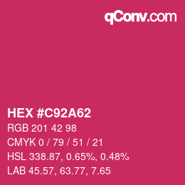Color code: HEX #C92A62 | qconv.com