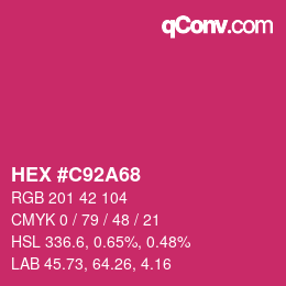 Color code: HEX #C92A68 | qconv.com