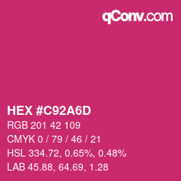 Color code: HEX #C92A6D | qconv.com