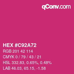 Color code: HEX #C92A72 | qconv.com
