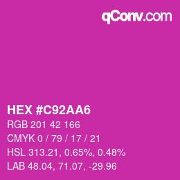 Color code: HEX #C92AA6 | qconv.com
