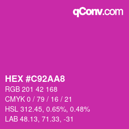 Color code: HEX #C92AA8 | qconv.com