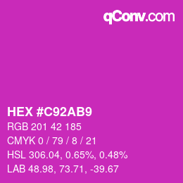 Color code: HEX #C92AB9 | qconv.com