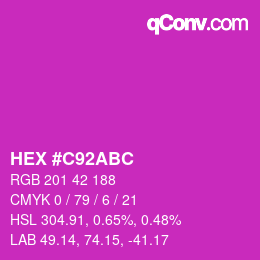 Color code: HEX #C92ABC | qconv.com