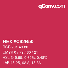 颜色代码: HEX #C92B50 | qconv.com