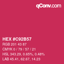 Color code: HEX #C92B57 | qconv.com