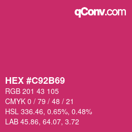 Color code: HEX #C92B69 | qconv.com