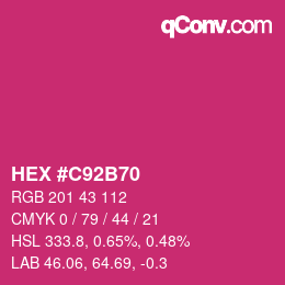 Color code: HEX #C92B70 | qconv.com