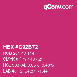 Color code: HEX #C92B72 | qconv.com
